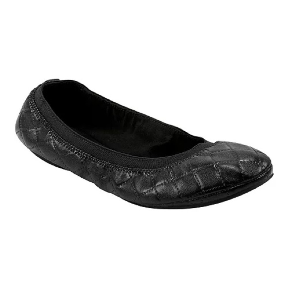 Bandolino Women’s Edition ballet flat quilted black Sz7M